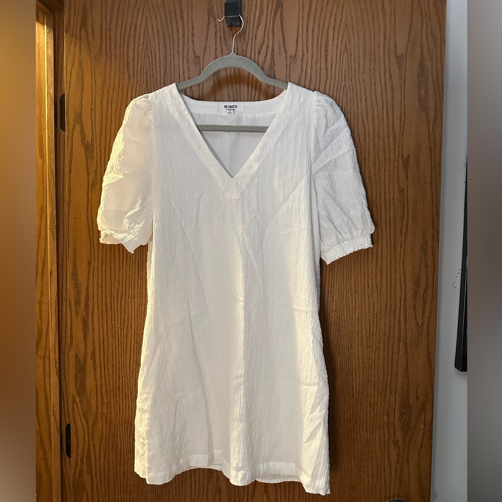 BB Dakota by Steve Madden Fields of Gold white mini dress size S